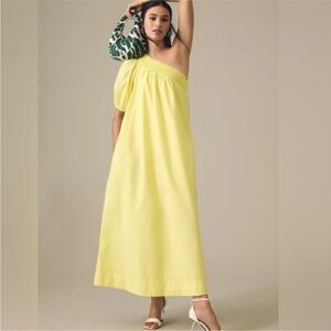 Elegant Yellow One-Shoulder Dress